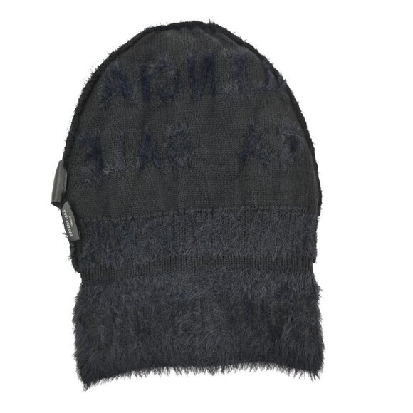 BALENCIAGA LOGO Knit Cap Onesize 55/61 Nylon Wool Fur Black 66RL700 main image 7
